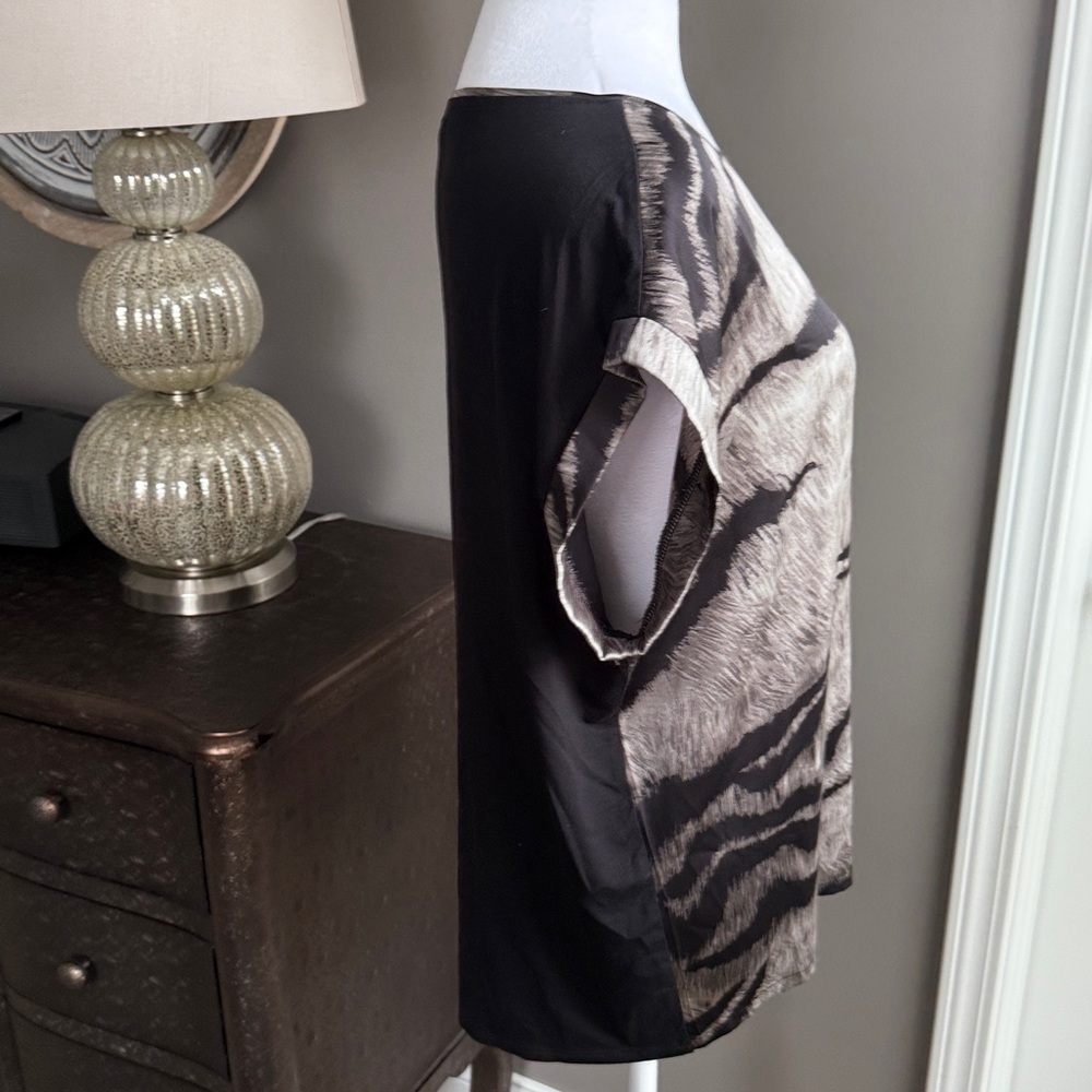White House Black Market Zebra Print Blouse - Picture 3 of 6